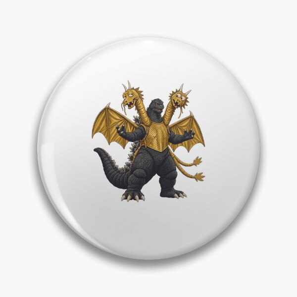 Item preview, Three Headed Dragon Godzilla Gold Armor Monster designed and sold by thefirstbroo.
