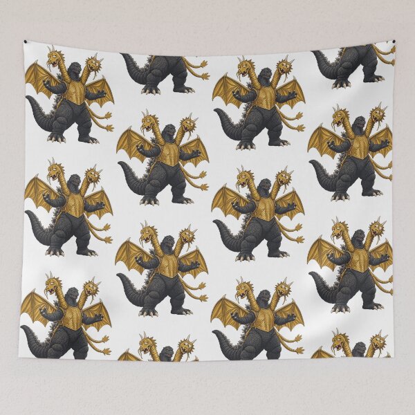 Item preview, Three Headed Dragon Godzilla Gold Armor Monster designed and sold by thefirstbroo.