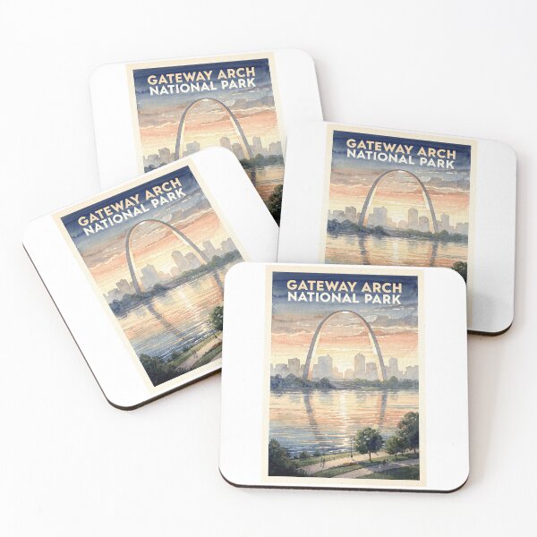 Item preview, Gateway Arch National Park Missouri Vintage Watercolor Travel designed and sold by Teelogic.