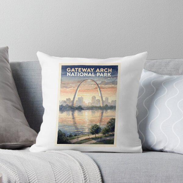 Item preview, Gateway Arch National Park Missouri Vintage Watercolor Travel designed and sold by Teelogic.