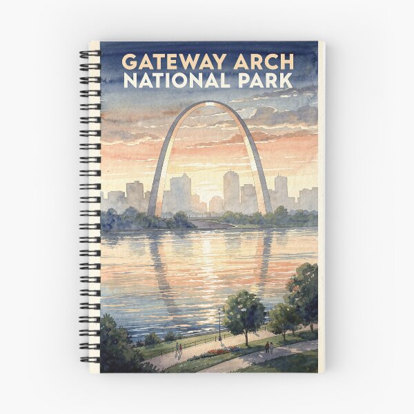 Item preview, Gateway Arch National Park Missouri Vintage Watercolor Travel designed and sold by Teelogic.