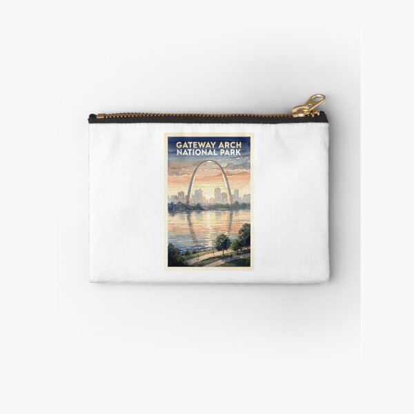 Item preview, Gateway Arch National Park Missouri Vintage Watercolor Travel designed and sold by Teelogic.