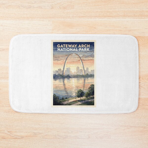 Item preview, Gateway Arch National Park Missouri Vintage Watercolor Travel designed and sold by Teelogic.