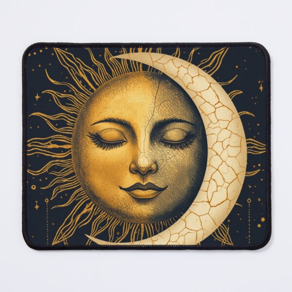 Item preview, Celestial Sun and Crescent Moon Face designed and sold by Stardustcoveco.