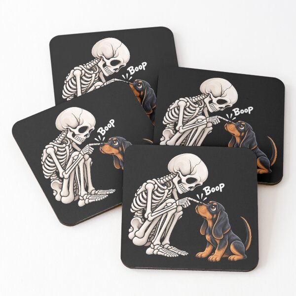 Item preview, Funny Skeleton Black and Tan Coonhound Dog Boop Halloween Design Mom Dad designed and sold by rafaeltto.