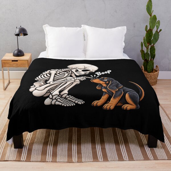 Item preview, Funny Skeleton Black and Tan Coonhound Dog Boop Halloween Design Mom Dad designed and sold by rafaeltto.
