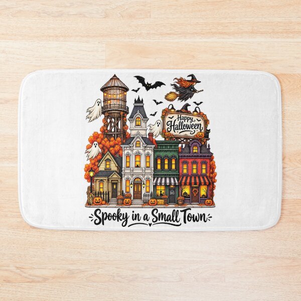 Item preview, Spooky in a Small Town Halloween Haunted House Village Art designed and sold by DesignArtist.ia.