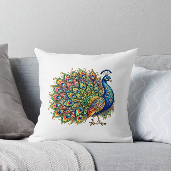 Item preview, Colorful Bohemian Peacock – Ornamental Bird Art designed and sold by PeanutGalSean.