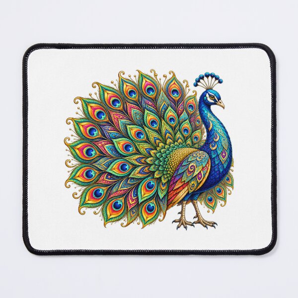Item preview, Colorful Bohemian Peacock – Ornamental Bird Art designed and sold by PeanutGalSean.