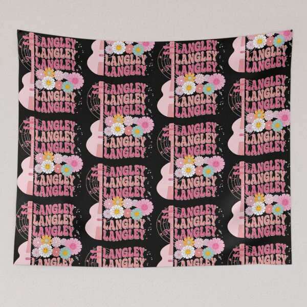 Item preview, Langley Music Lover Pink Guitar Floral Retro designed and sold by thefirstbroo.
