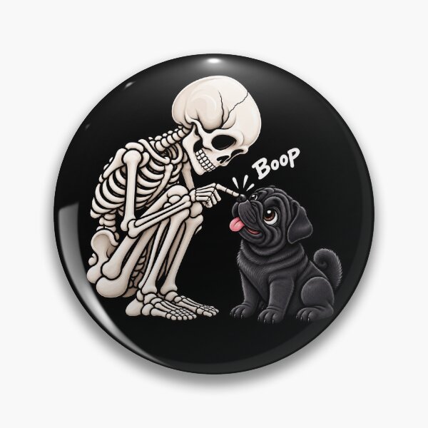 Item preview, Funny Skeleton Black Pug Dog Boop Halloween Design Mom Dad designed and sold by rafaeltto.