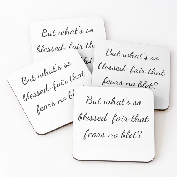 Item preview, “But what’s so blessed-fair that fears no blot?” - handwriting black designed and sold by ariksworld.