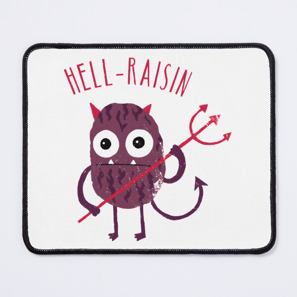 Item preview, Hell Raisin Funny Pun Design with Fiery Raisin Character designed and sold by Teach-shirts.