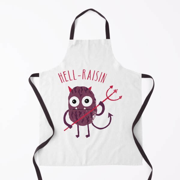 Item preview, Hell Raisin Funny Pun Design with Fiery Raisin Character designed and sold by Teach-shirts.