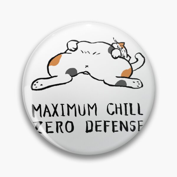 Item preview, Zero Defense Maximum Chill Funny Chonky Cat Calico Meme Streetwear designed and sold by TarunekoT.
