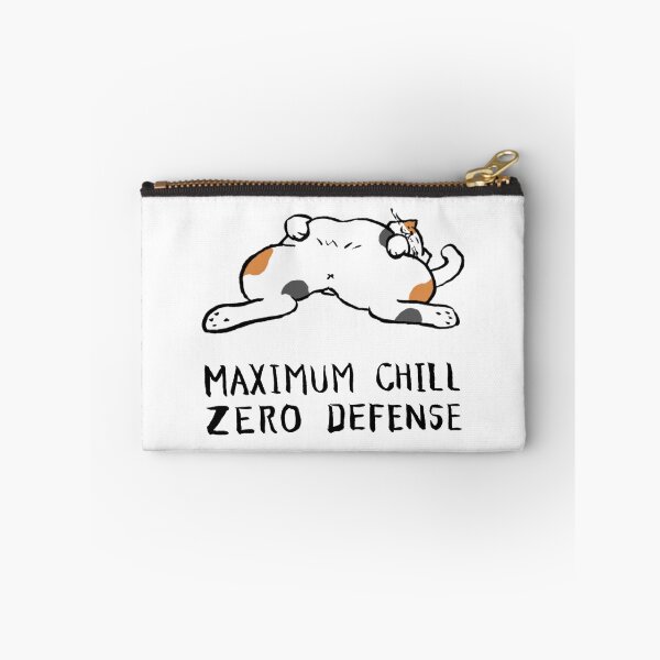 Item preview, Zero Defense Maximum Chill Funny Chonky Cat Calico Meme Streetwear designed and sold by TarunekoT.