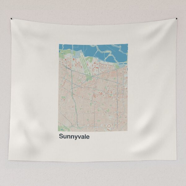 Item preview, Sunnyvale Minimalistic Map Art designed and sold by MapsNerd.