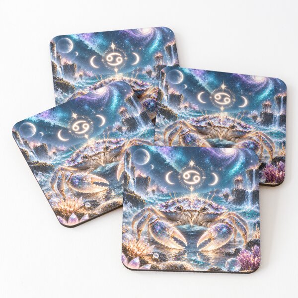 Artikelvorschau, Celestial Cancer Zodiac Crab Fantasy Art entworfen und verkauft von knuppify.