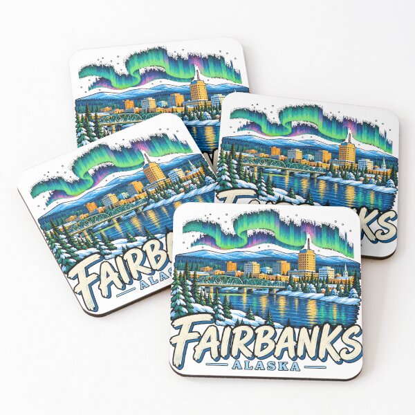 Item preview, Hand Drawn Fairbanks Alaska Travel Souvenir Landmark Gift designed and sold by MichaeIRellov.