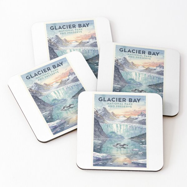 Item preview, Glacier Bay National Park and Preserve Alaska Vintage Watercolor Travel designed and sold by Teelogic.