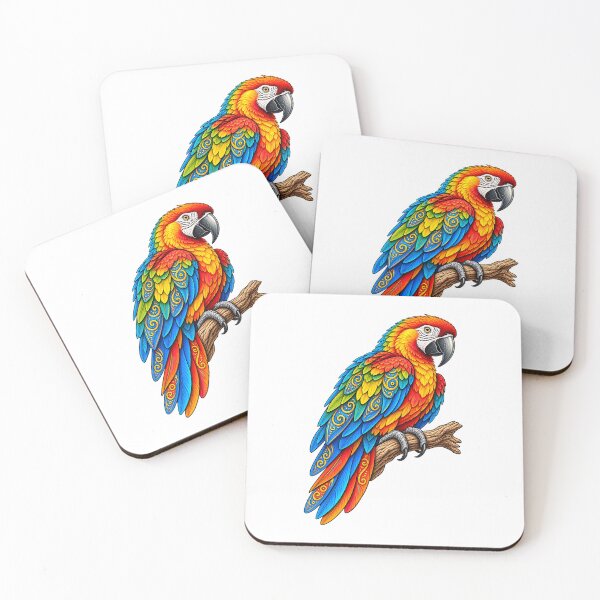 Item preview, Colorful Bohemian Macaw Parrot – Ornamental Tropical Bird Art designed and sold by PeanutGalSean.