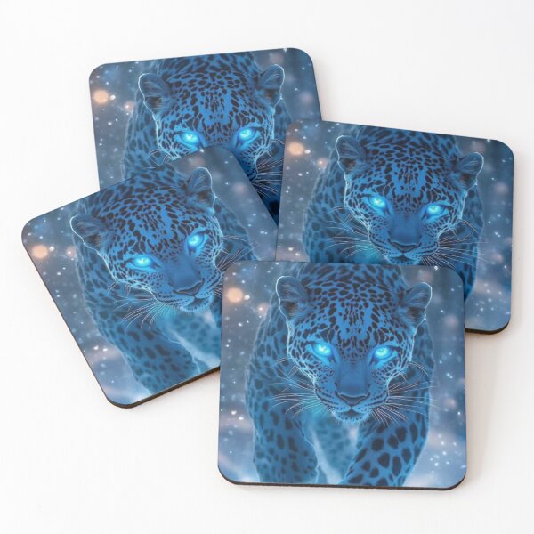 Item preview, Glowing Blue Neon Snow Leopard designed and sold by Noah-Gallery.