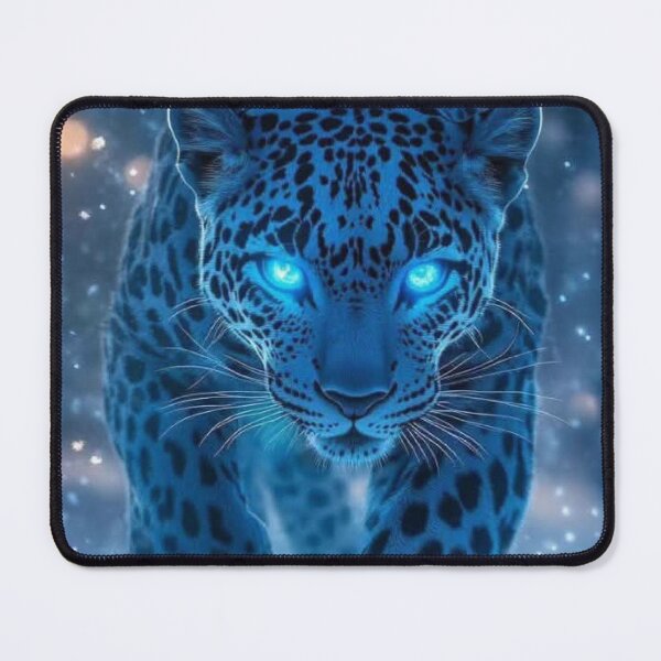 Item preview, Glowing Blue Neon Snow Leopard designed and sold by Noah-Gallery.
