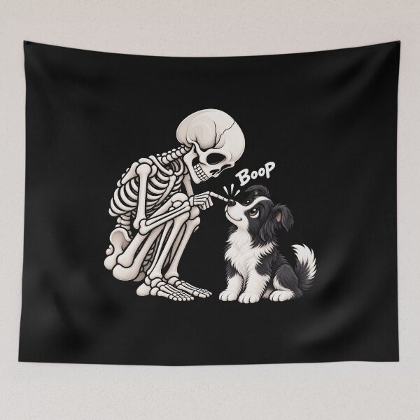 Item preview, Funny Skeleton Border Collie Dog Boop Halloween Design Mom Dad designed and sold by rafaeltto.