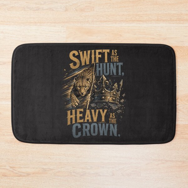 Item preview, Swift As The Hunt Heavy As The Crown Leopard Speed Motivational Design designed and sold by Bennie Singh.
