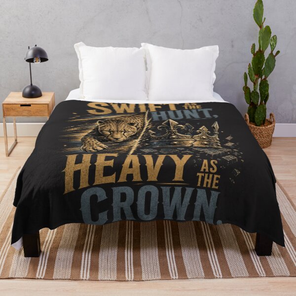 Item preview, Swift As The Hunt Heavy As The Crown Leopard Speed Motivational Design designed and sold by Bennie Singh.