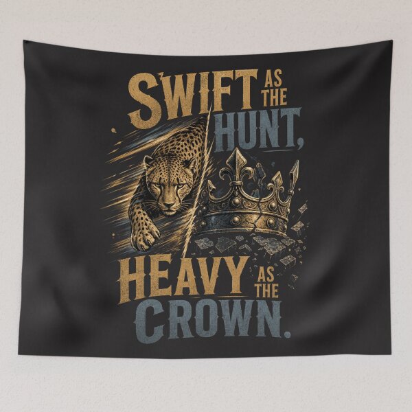 Item preview, Swift As The Hunt Heavy As The Crown Leopard Speed Motivational Design designed and sold by Bennie Singh.