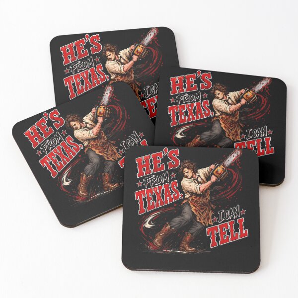 Item preview, Hes From Texas I Can Tell Chainsaw Horror Halloween Graphic designed and sold by Tomtomatos.