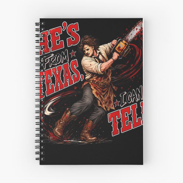 Item preview, Hes From Texas I Can Tell Chainsaw Horror Halloween Graphic designed and sold by Tomtomatos.