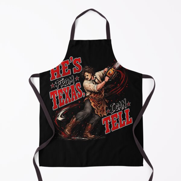 Item preview, Hes From Texas I Can Tell Chainsaw Horror Halloween Graphic designed and sold by Tomtomatos.