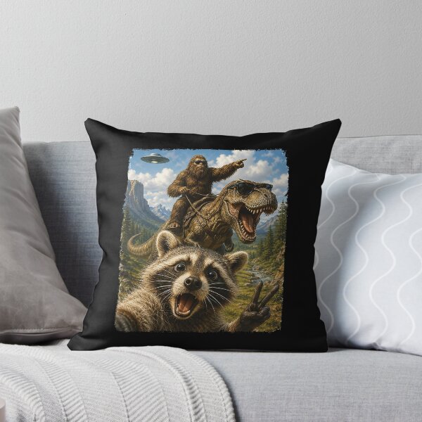 Item preview, Bigfoot Raccoon Selfie T Rex UFO Adventure designed and sold by khdmalakarak.