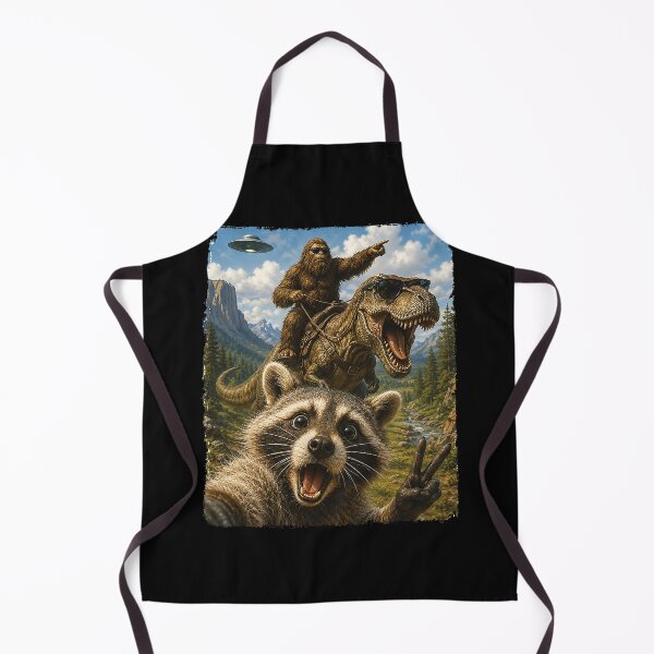 Item preview, Bigfoot Raccoon Selfie T Rex UFO Adventure designed and sold by khdmalakarak.
