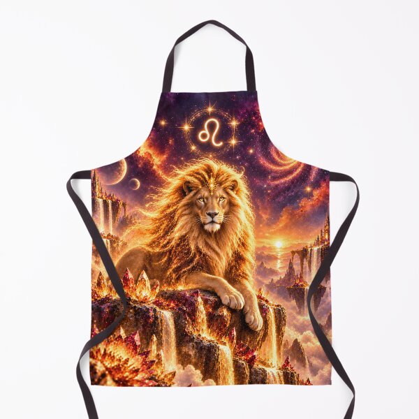 Item preview, Majestic Leo Zodiac Lion Fire Fantasy Art designed and sold by knuppify.