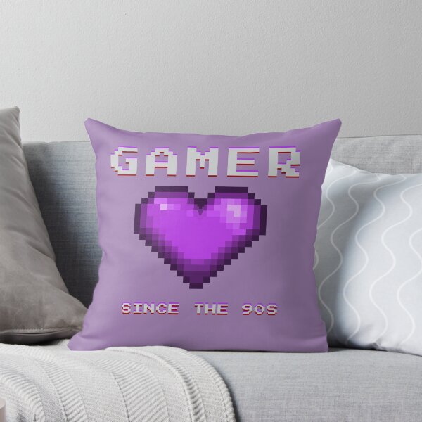 Item preview, Retro Pixel Heart Gamer Since The 90s Vintage Glitch Graphic designed and sold by NovaCraftyCo.
