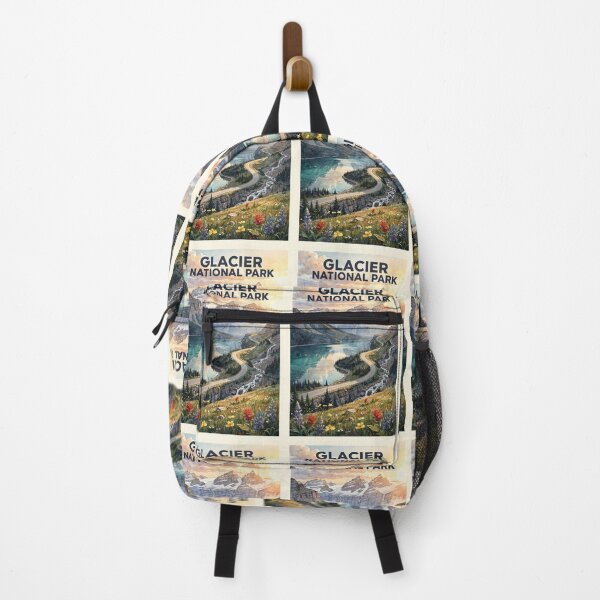 Item preview, Glacier National Park Montana Vintage Watercolor Travel designed and sold by Teelogic.