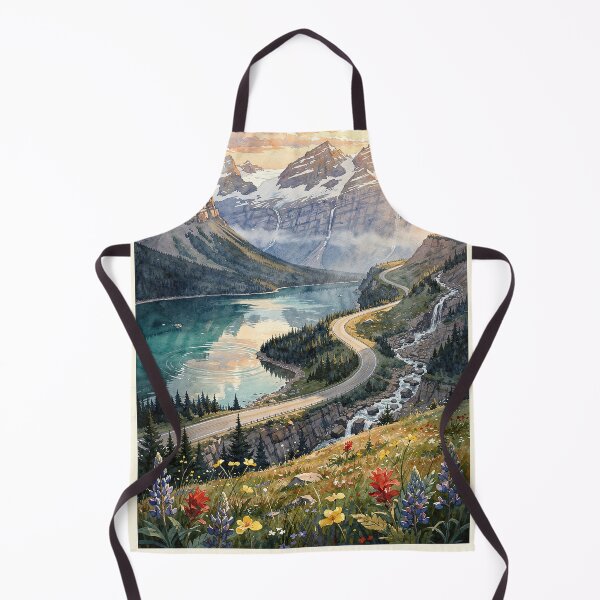 Item preview, Glacier National Park Montana Vintage Watercolor Travel designed and sold by Teelogic.