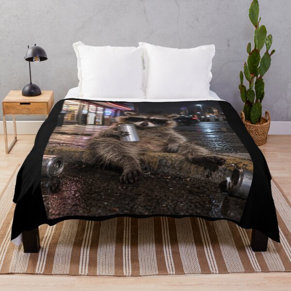 Item preview, Funny Exhausted Raccoon Energy Drink Neon Night Humor designed and sold by AmiGraph.