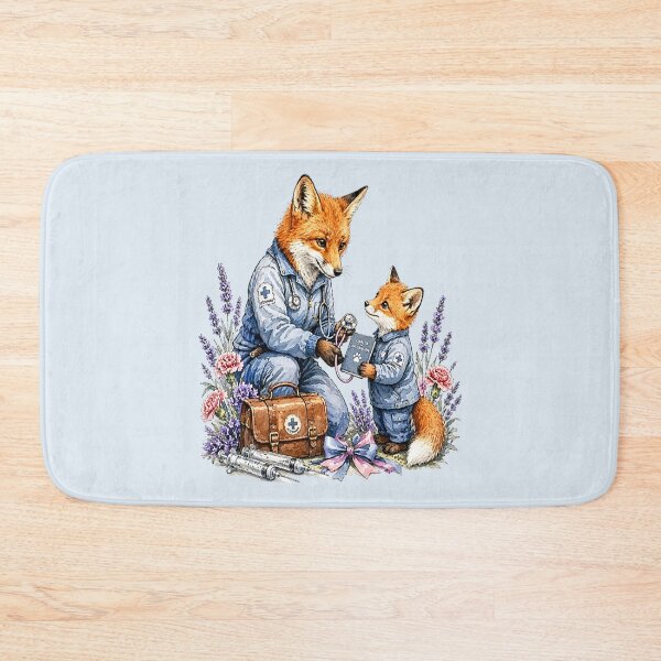 Item preview, Doctor Mother Fox Teaching Her Kitten designed and sold by the artedivino.