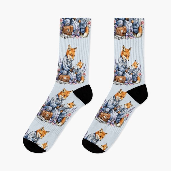 Item preview, Doctor Mother Fox Teaching Her Kitten designed and sold by the artedivino.