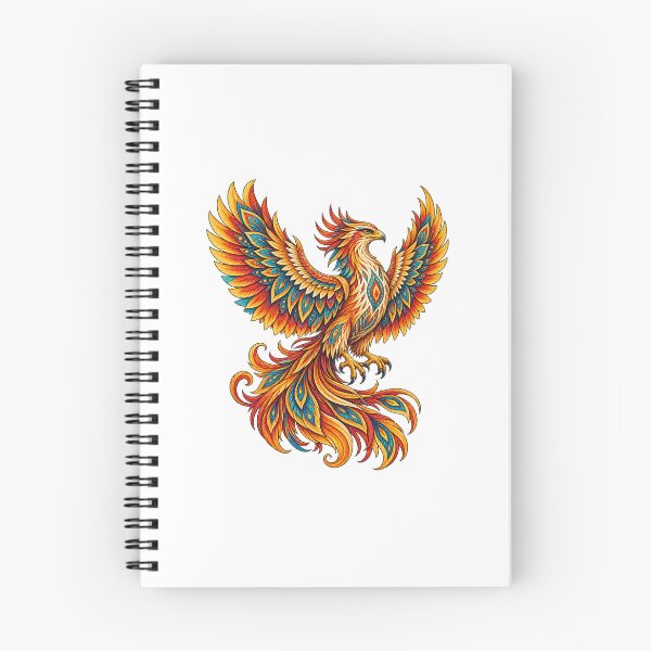 Item preview, Colorful Bohemian Phoenix Firebird – Ornamental Fantasy Bird Art designed and sold by PeanutGalSean.