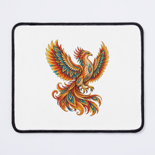 Item preview, Colorful Bohemian Phoenix Firebird – Ornamental Fantasy Bird Art designed and sold by PeanutGalSean.