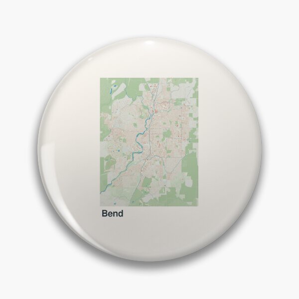 Artikelvorschau, Minimalistische Kartenkunst von Bend entworfen und verkauft von MapsNerd.