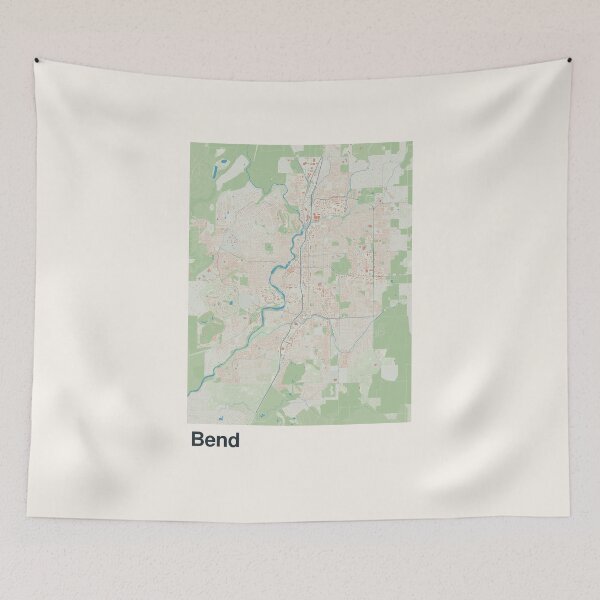 Item preview, Bend Minimalistic Map Art designed and sold by MapsNerd.