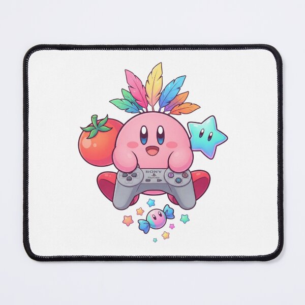 Item preview, Cute Gamer Kirby Playing Retro Console designed and sold by Alaric4you.