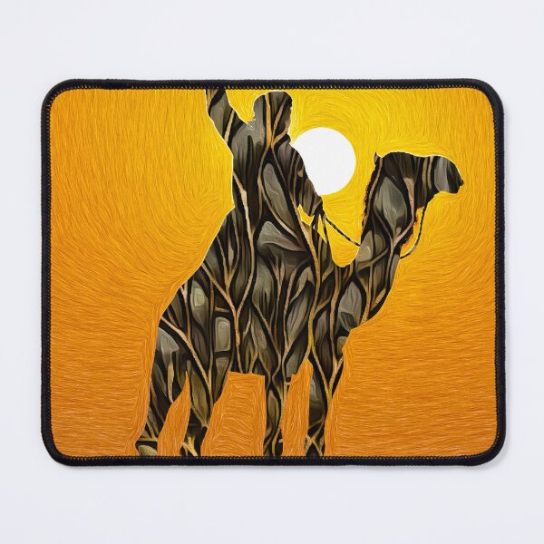 Item preview, Silhouette of Camel Rider at Sunset designed and sold by Anas Arts.