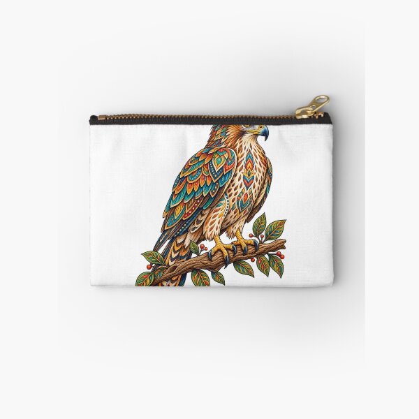 Item preview, Colorful Bohemian Hawk – Ornamental Raptor Art designed and sold by PeanutGalSean.